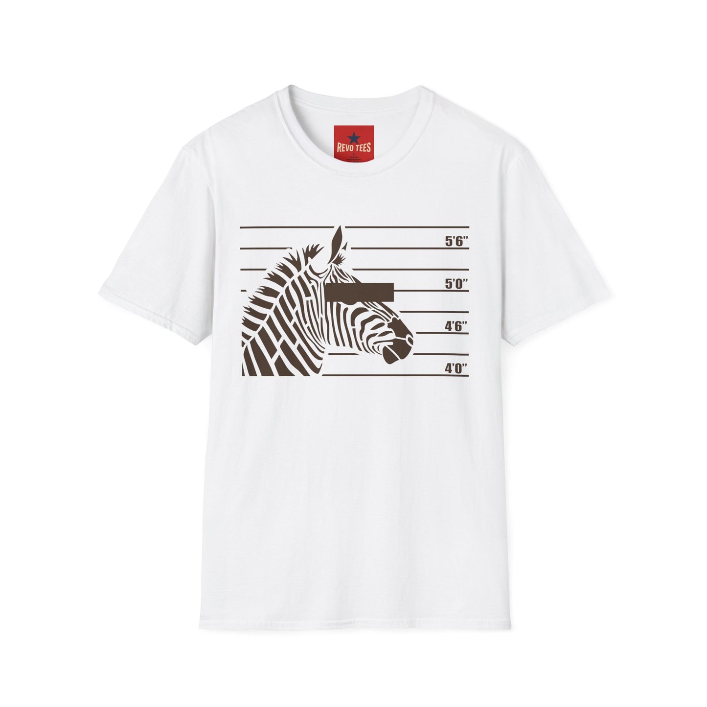Zebra Mugshot T-Shirt — Funny Animal Police Line Tee