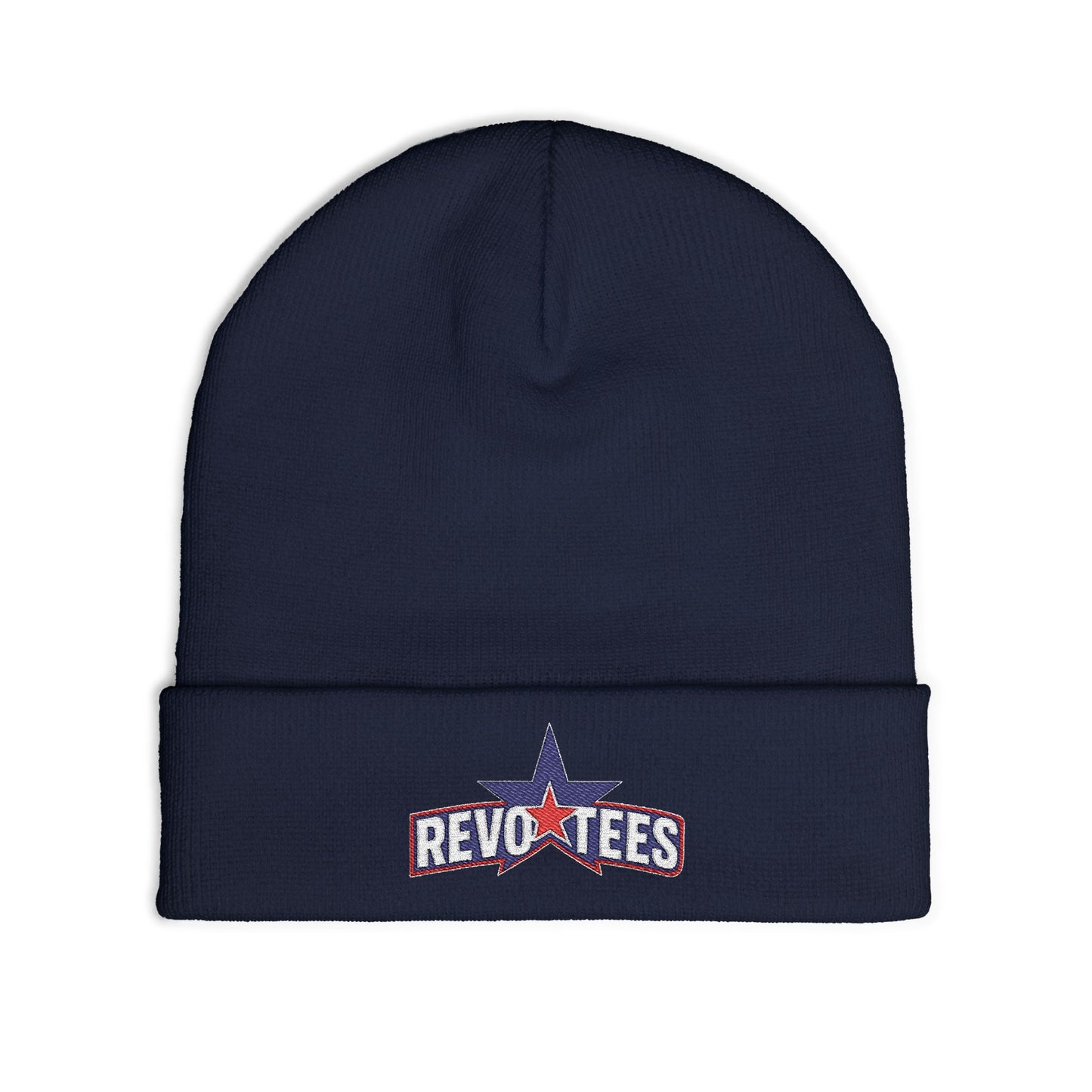 Embroidered 'Revotees' Star Knit Beanie — Patriotic Winter Hat