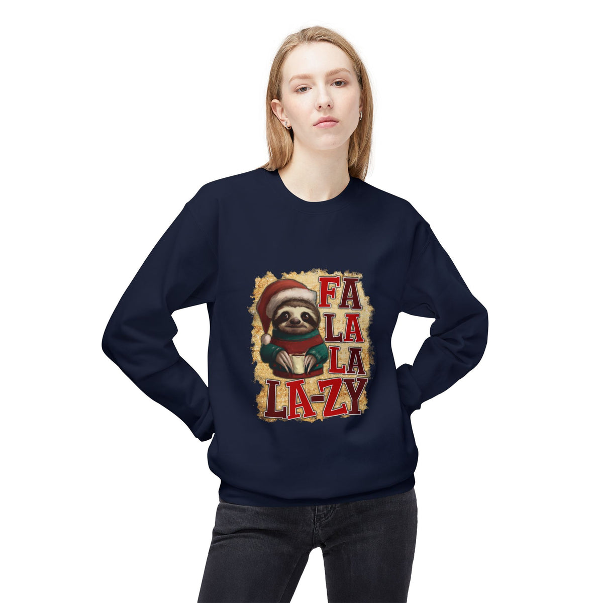 Fa La La La-Zy Sloth Christmas Sweatshirt