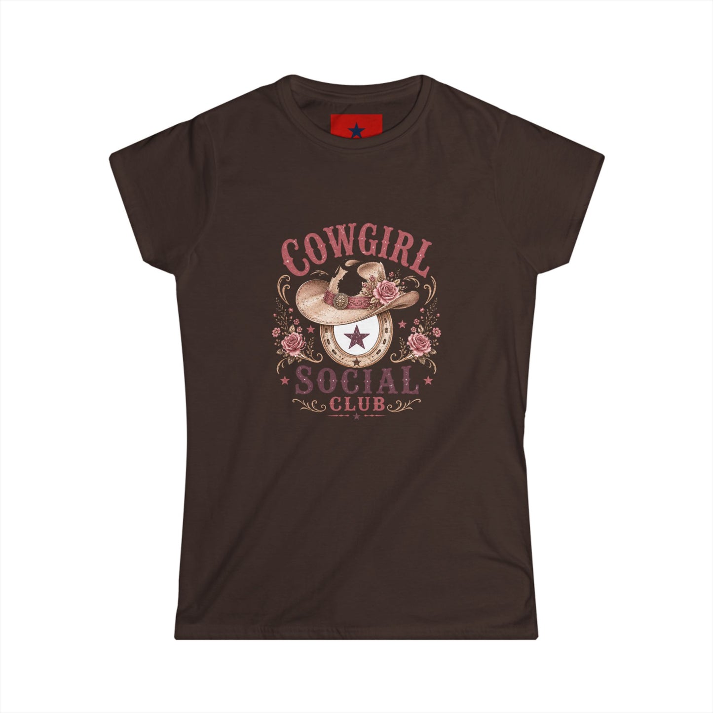 Cowgirl Social Club Women's Tee — Western Cowgirl Hat Graphic Shirt