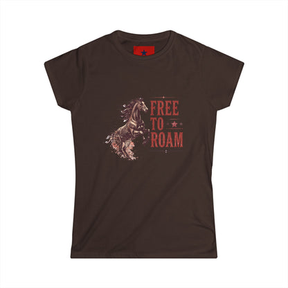 Free to Roam Horse Graphic Tee — Women's Casual Western T-Shirt