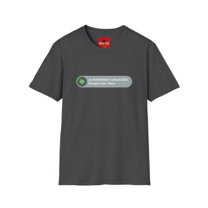 T-Shirt — "Achievement Unlocked: Banged Your Mom" Gamer Humor Tee