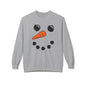 Snowman Face Crewneck Sweatshirt — Cute Winter Holiday Pullover