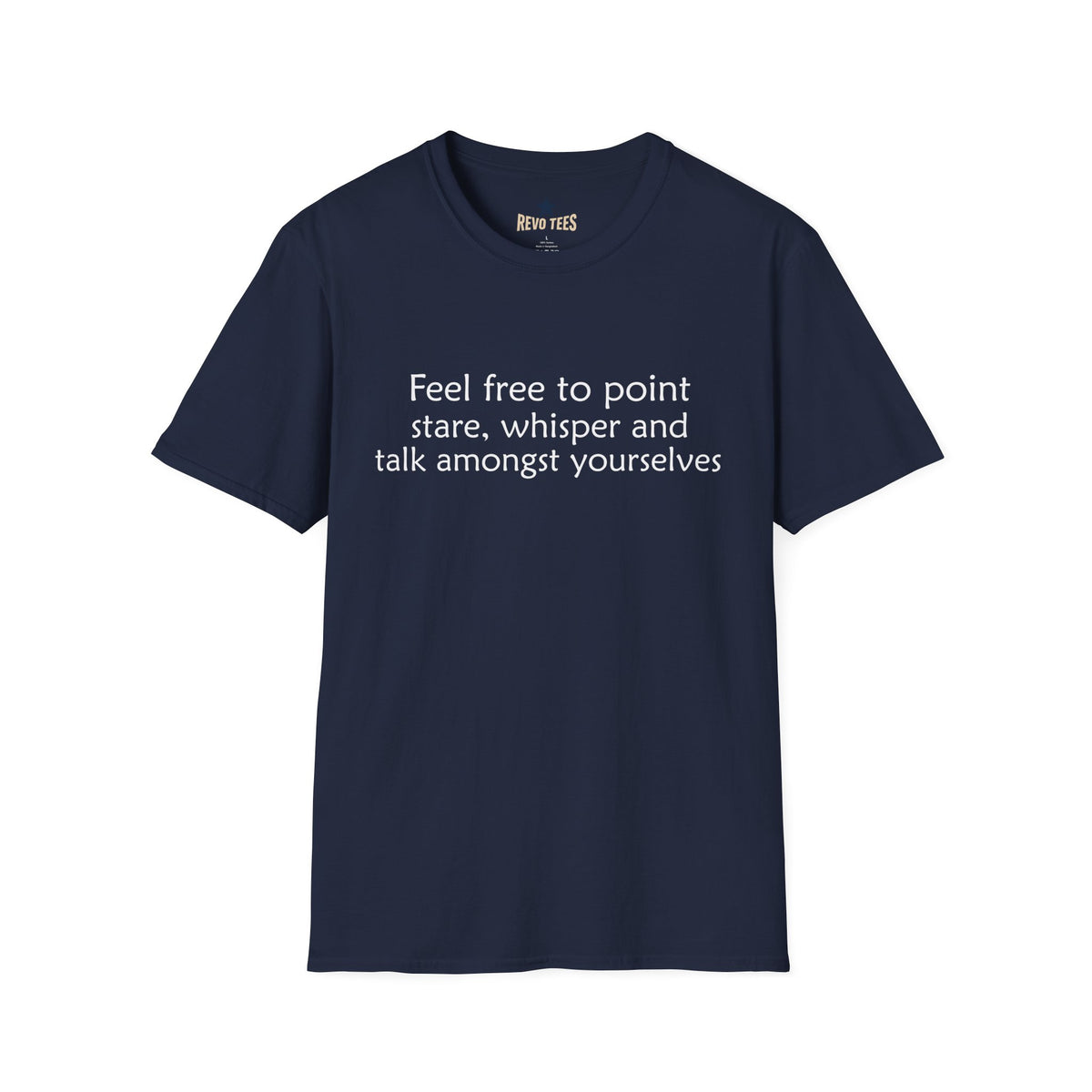 Revotees Point Stare Whisper Unisex Softstyle T-Shirt - alternate view 8