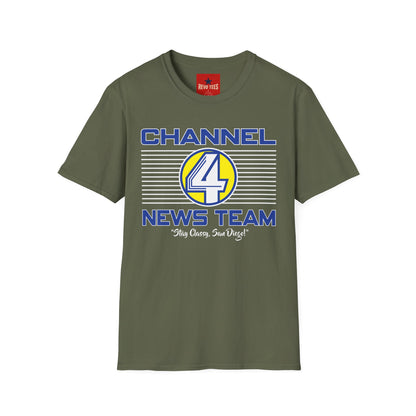 Channel 4 News Team T-Shirt — Retro Broadcast Graphic Tee