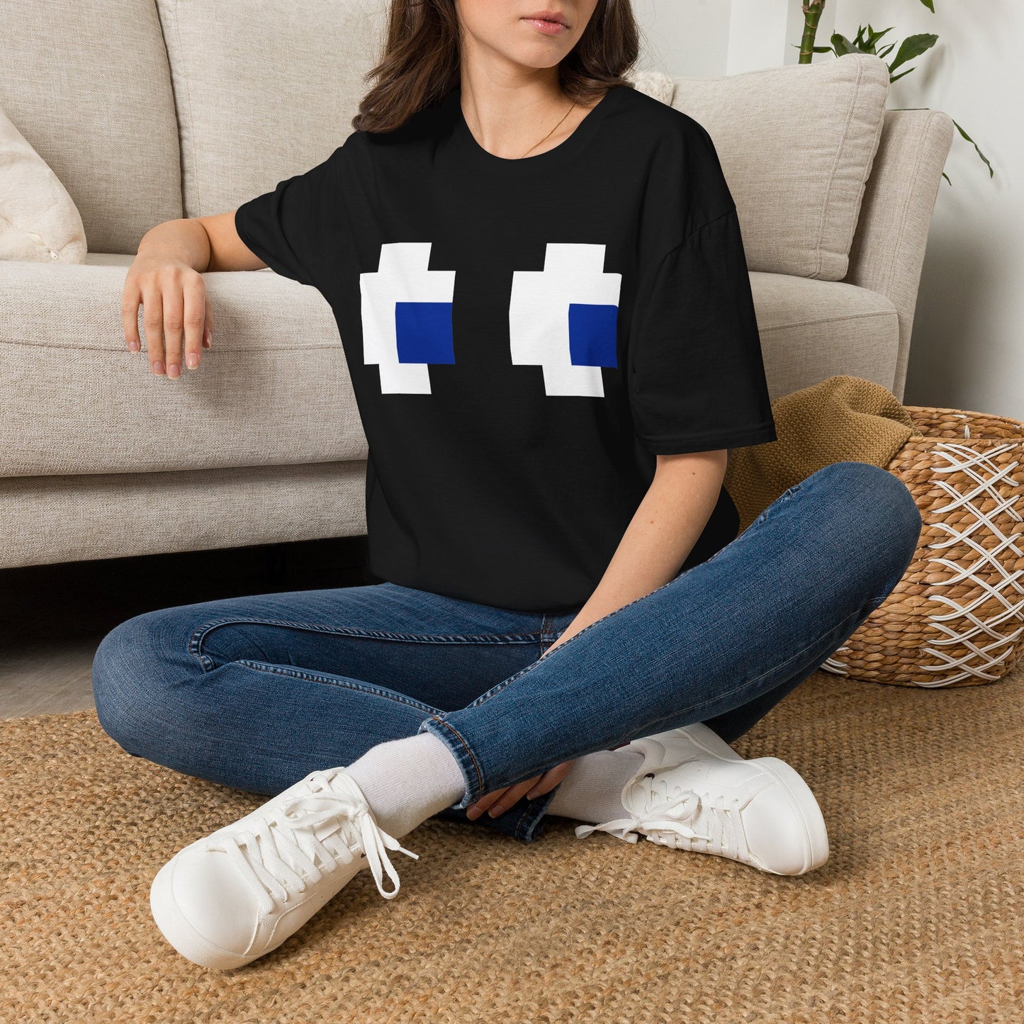 Pixel Eyes T‑Shirt — Retro 8‑Bit Gaming Graphic Tee