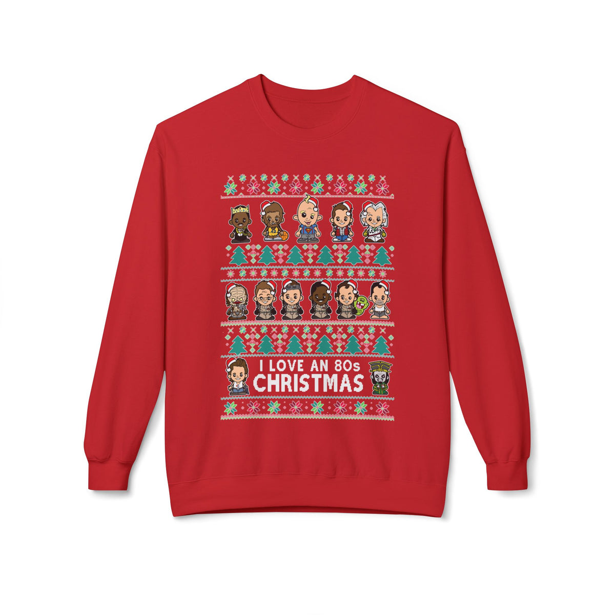 Holiday Character  — Cute Chibi Characters Ugly Crewneck Sweater Design