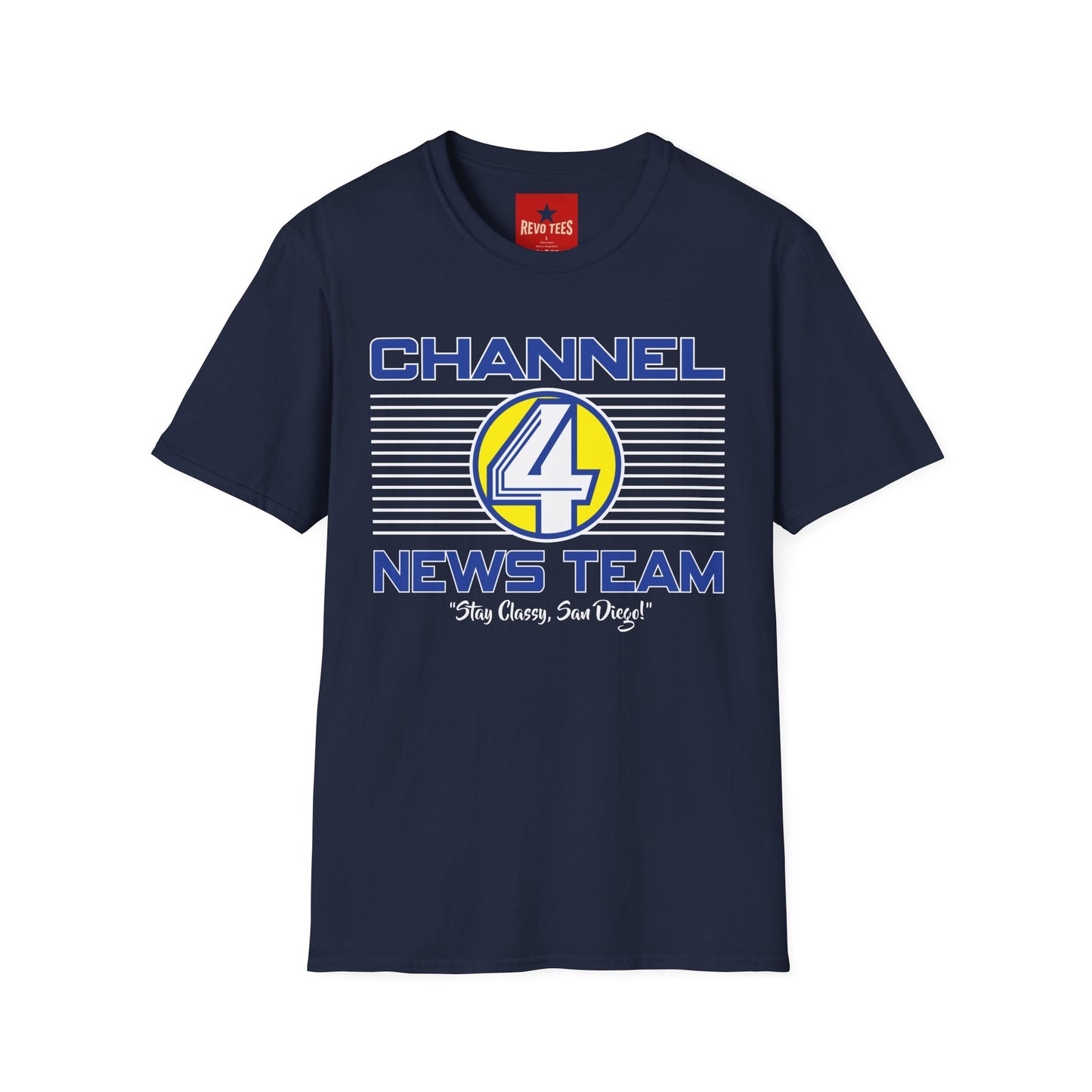 Channel 4 News Team T-Shirt — Retro Broadcast Graphic Tee