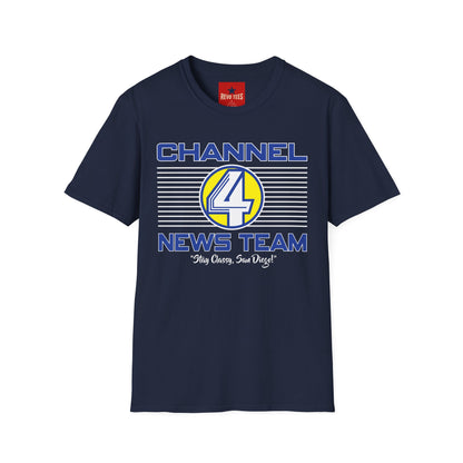 Channel 4 News Team T-Shirt — Retro Broadcast Graphic Tee