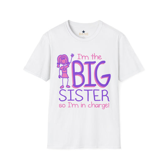 Revotees Big Sister Im the Big Sister Cute Pink Purple Kids Family T-Shirt