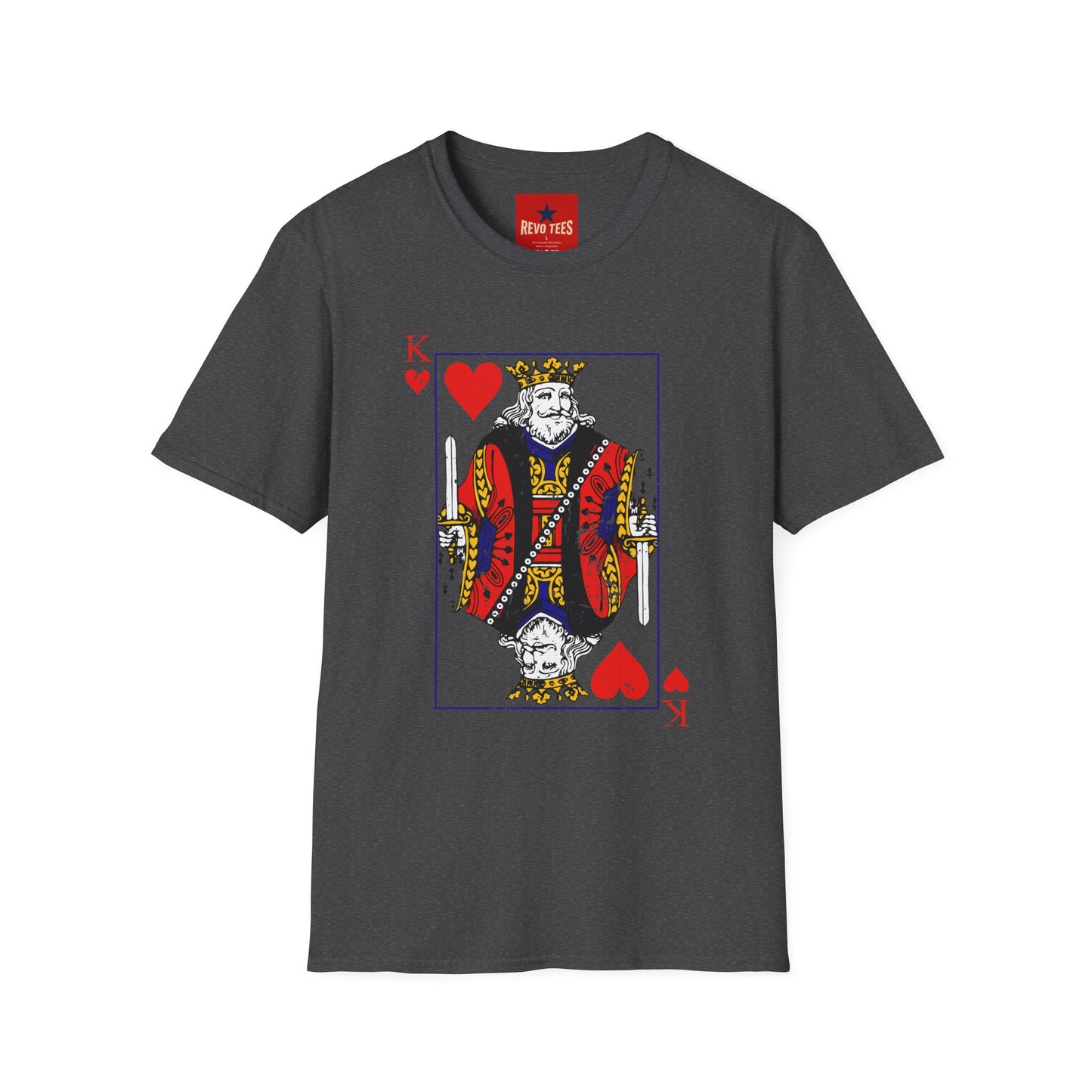 King of Hearts T-Shirt — Vintage Playing Card Graphic Tee