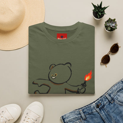 Banksy Teddy Graphic T-Shirt — Cute Mischief Cartoon Tee
