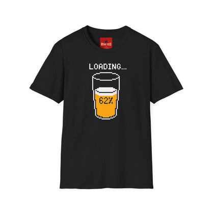 Beer Loading 62% T-Shirt — Funny Pixel Pint Graphic Tee for Beer Lovers