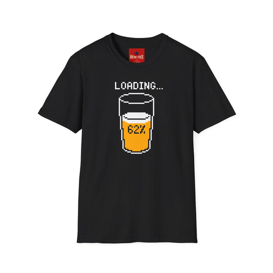 Beer Loading 62% T-Shirt — Funny Pixel Pint Graphic Tee for Beer Lovers
