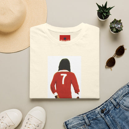 Banksy George Best Soccer Player No.7 Graphic T-Shirt — Retro Football Jersey Illustration