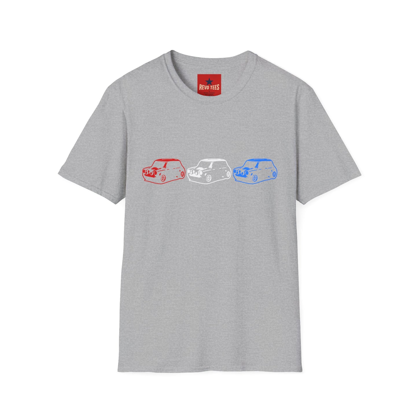 3 Mini Classic Cooper Cars - Unisex Softstyle T-Shirt