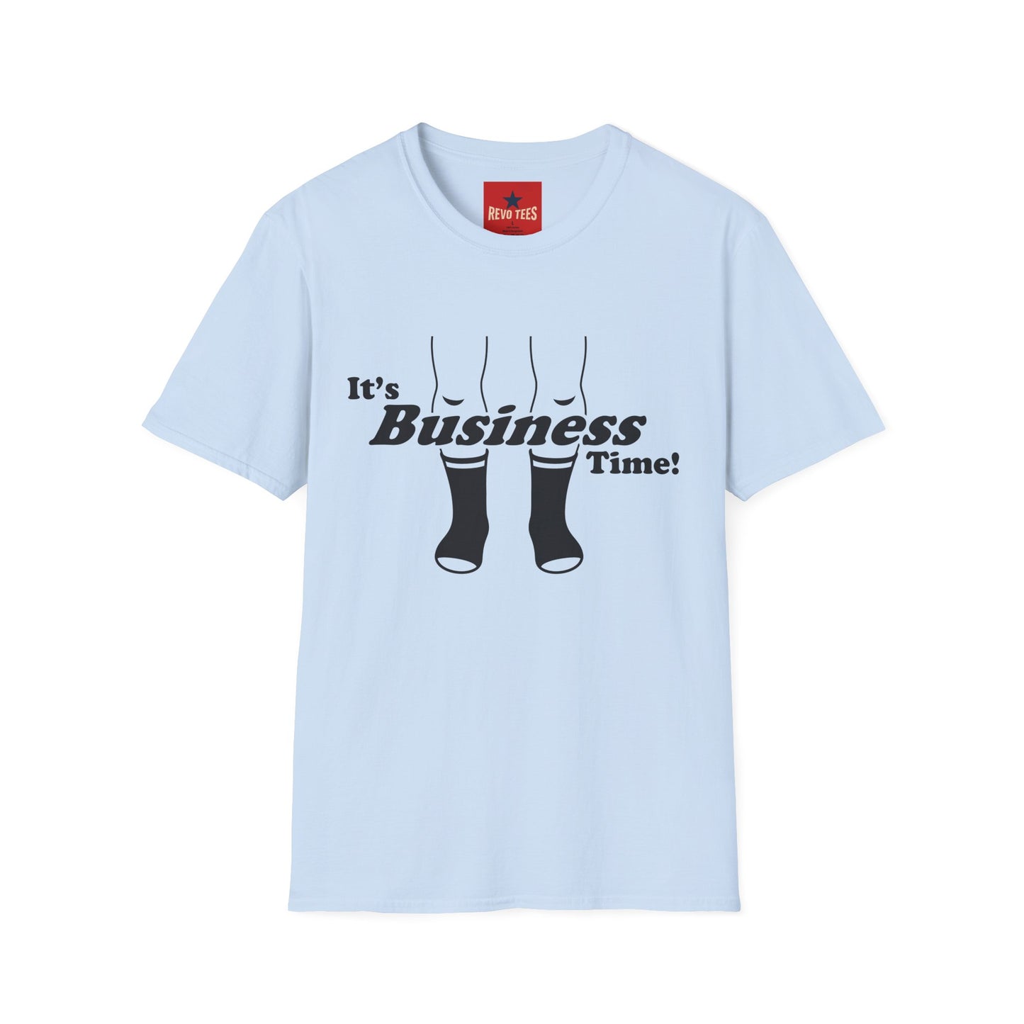 It's Business Time T-Shirt — Funny Retro Socks Graphic Tee for Work-From-Home & Casual Wear