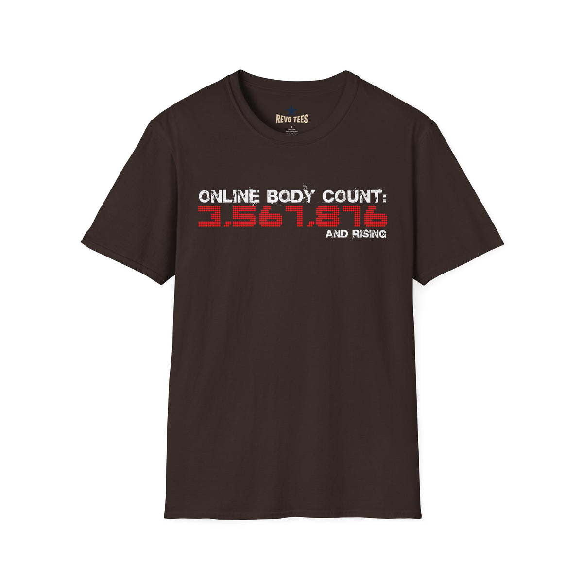 Revotees Online Body Count Unisex Softstyle T-Shirt - alternate view 3