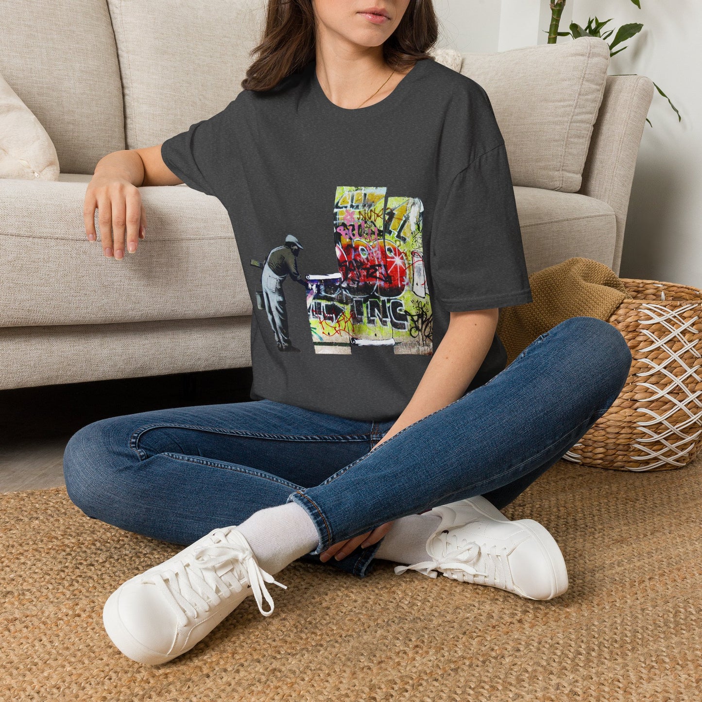 Banksy Graffiti Cleaner T-Shirt — Urban Street Art Tee
