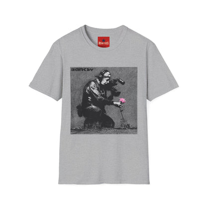 Banksy Flower Thrower T-Shirt — Urban Street Art Graphic Tee