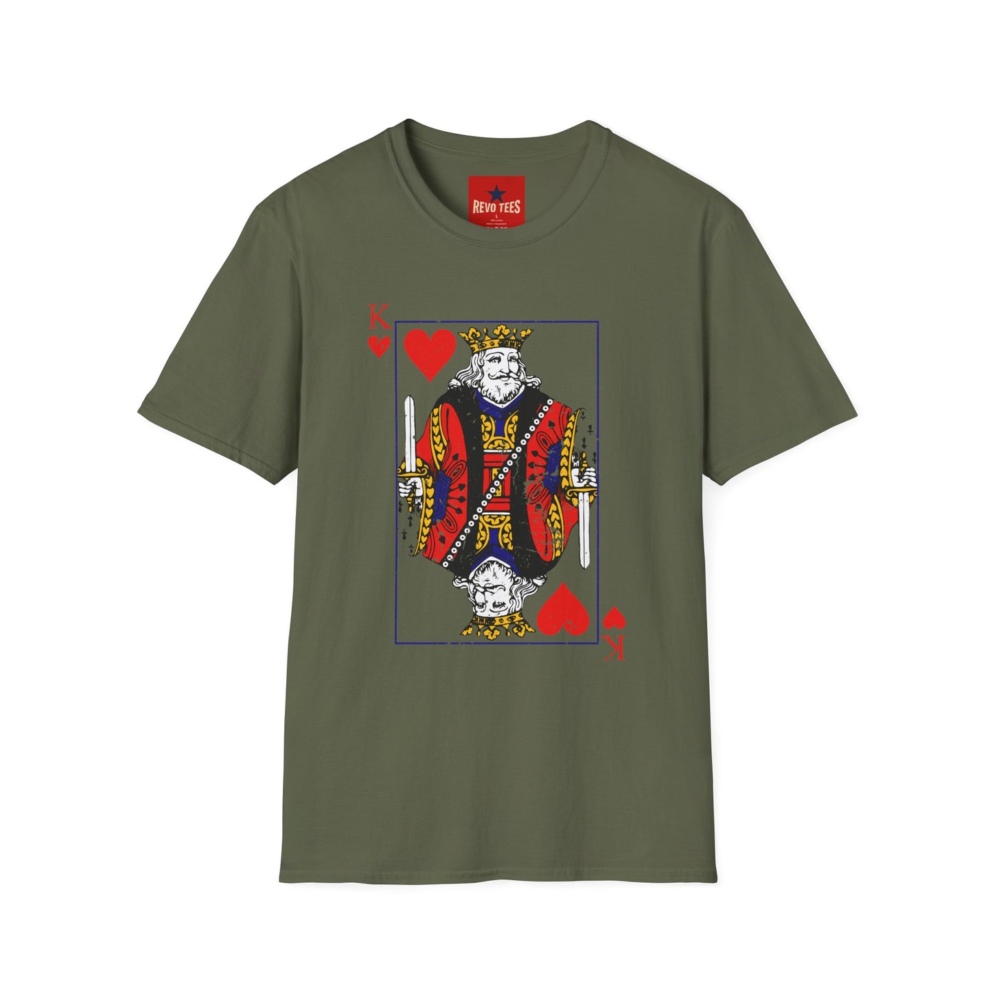 King of Hearts T-Shirt — Vintage Playing Card Graphic Tee