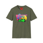 Retro 80s Cafe T-Shirt — Vintage Memphis-Style Neon Graphic Tee
