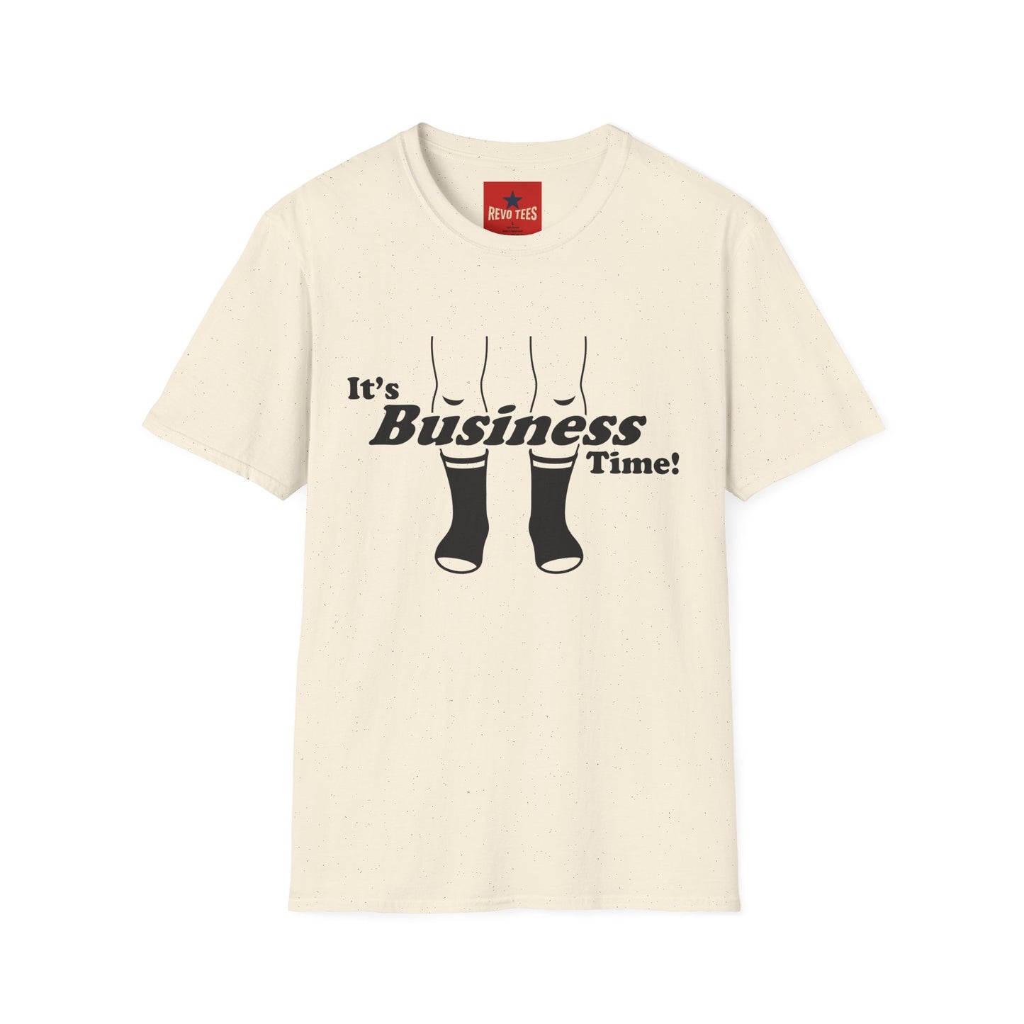 It's Business Time T-Shirt — Funny Retro Socks Graphic Tee for Work-From-Home & Casual Wear