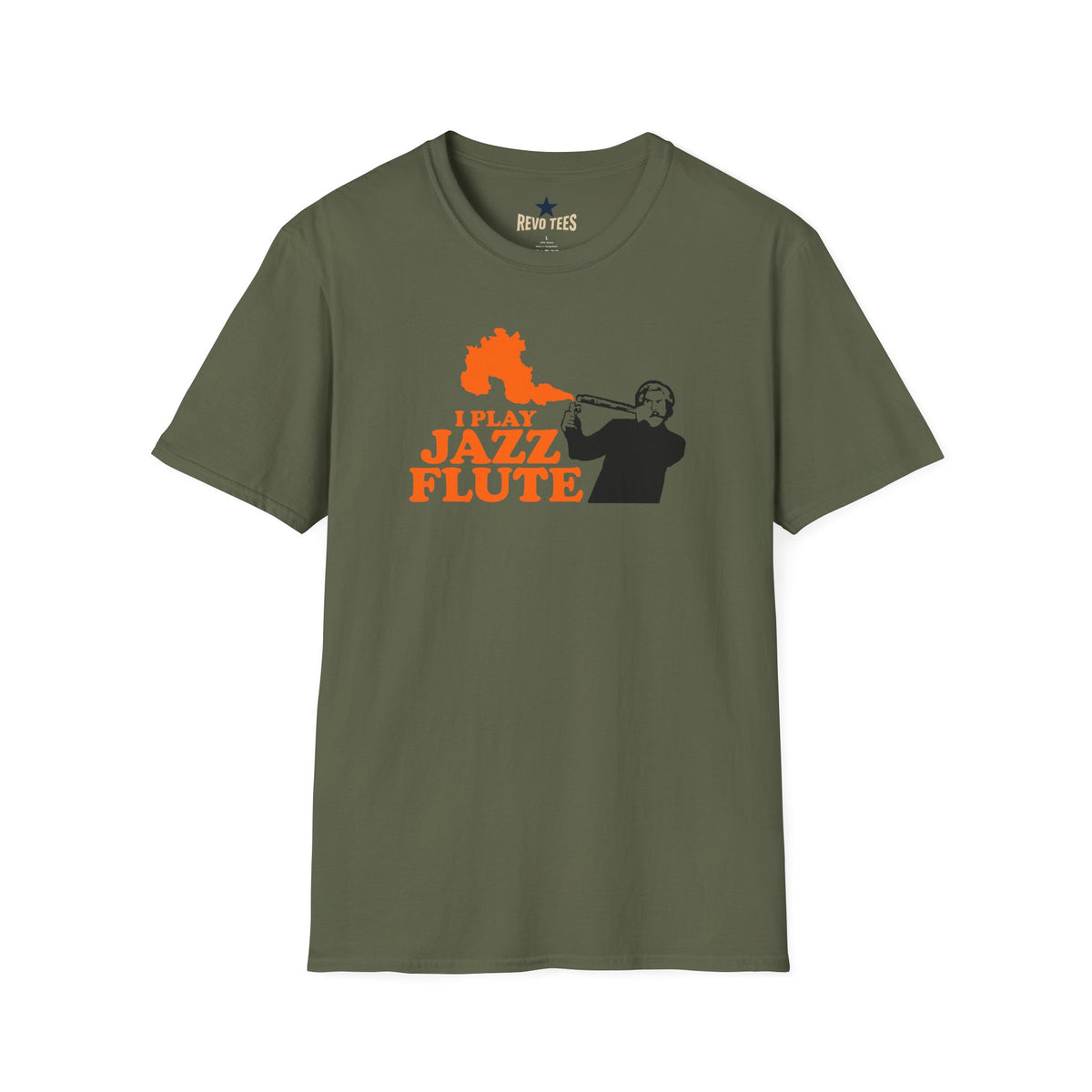Revotees I Play Jazz Flute Anchor Man Unisex Softstyle T-Shirt - alternate view 5