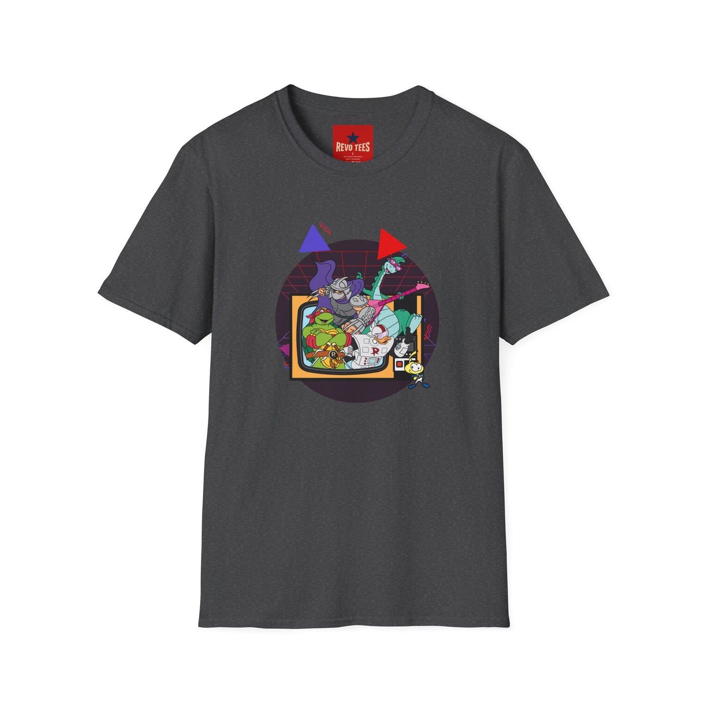 Retro Arcade Turtle Band T-Shirt — 'Rock On' Cartoon Gaming Tee