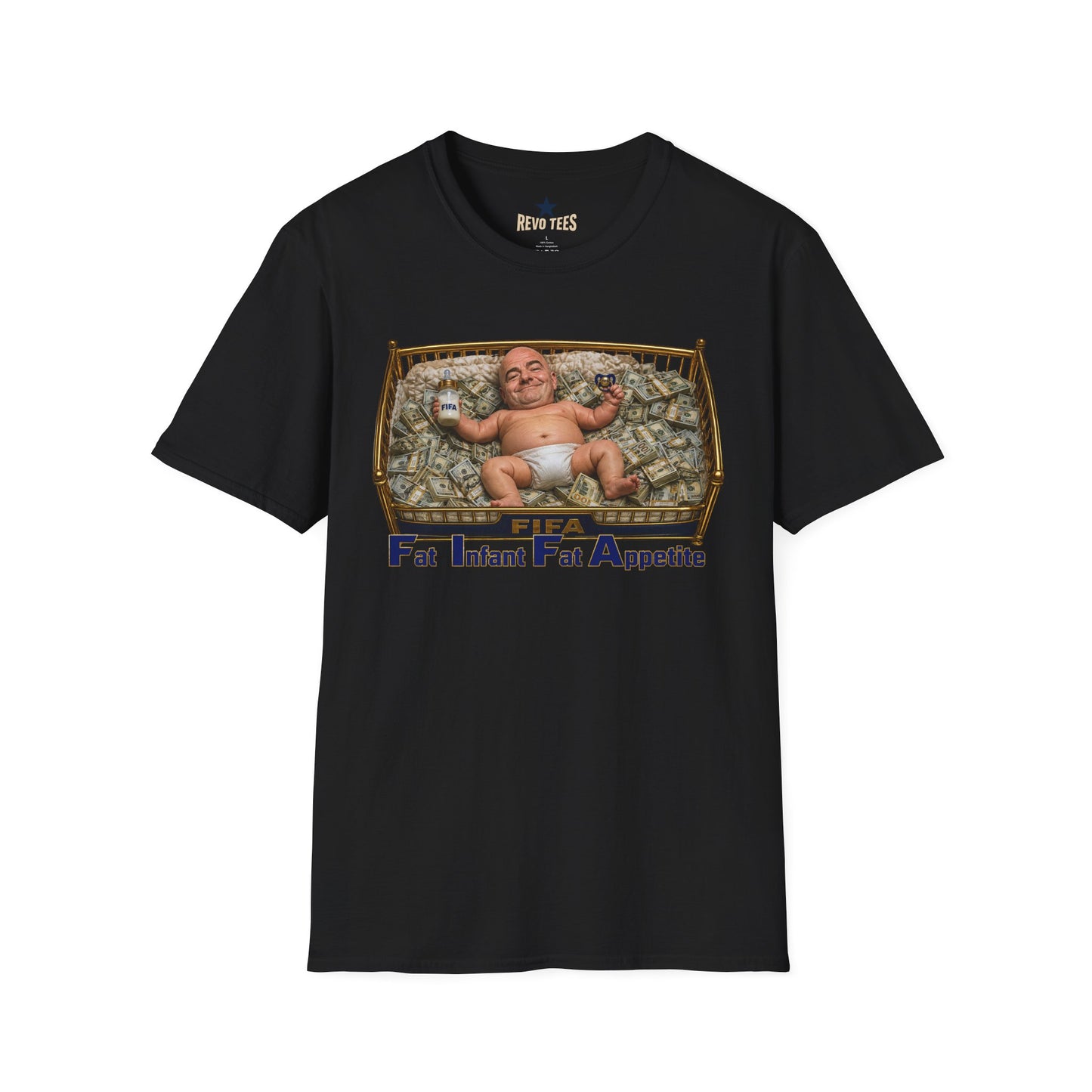 REVOTEES Fat Infant Fat Appetite Graphic T-Shirt — Satirical Tee