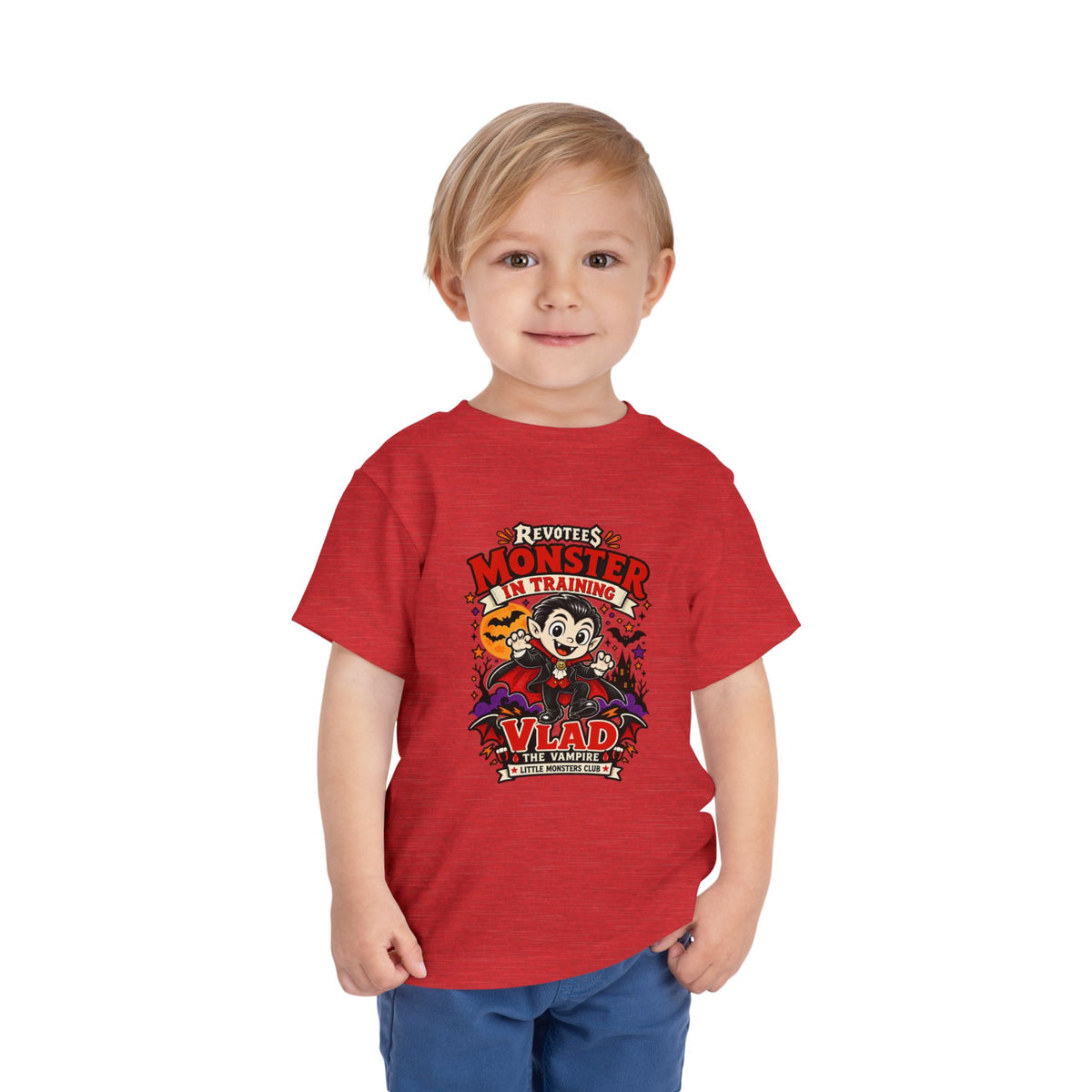 REVOTEES Toddler Monster In Training Tee — 'Vlad the Vampire' Halloween Kids Shirt
