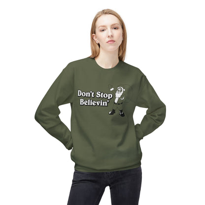 Christmas - 'Don't Stop Believin'' Santa Crewneck Sweatshirt
