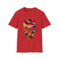 Geometric Colorblock Skull T-Shirt