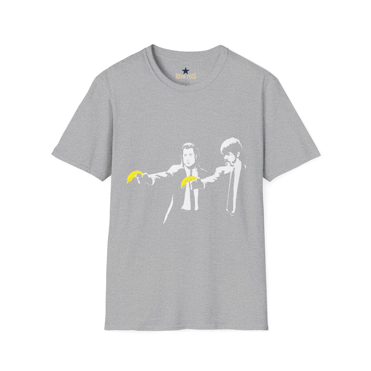 Revotees Banksy Pulp Fiction Banana Standoff T-Shirt - alternate view 2