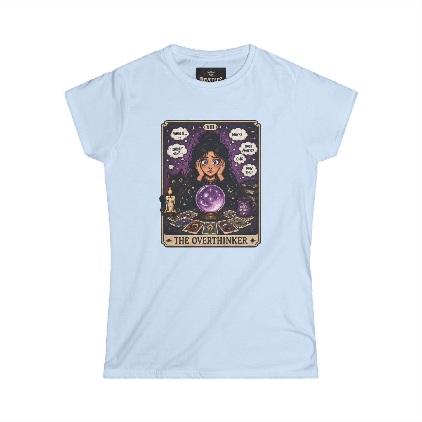 The Overthinker Tarot T‑Shirt — Women's Psychic Crystal Ball Tee