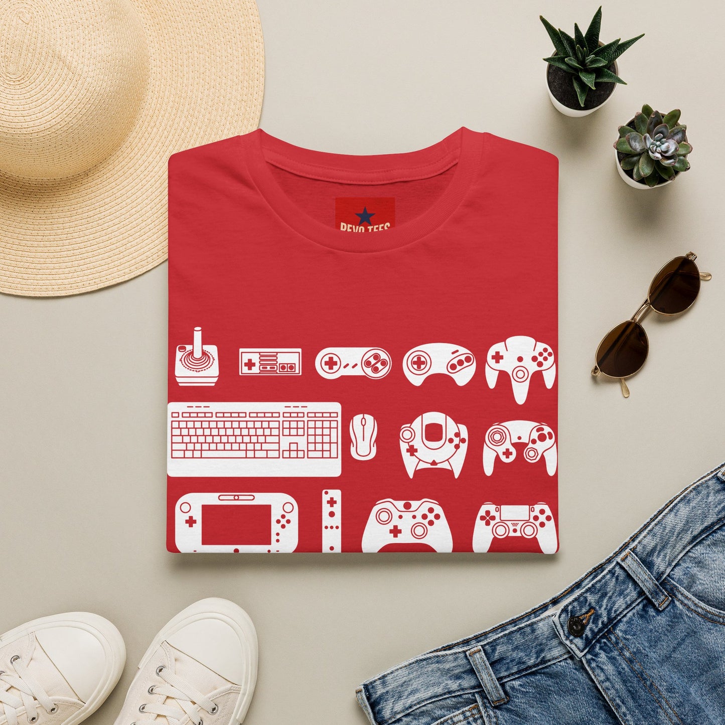Gaming Controllers T-Shirt — "Select Your Weapon" Retro Console Gamer Tee