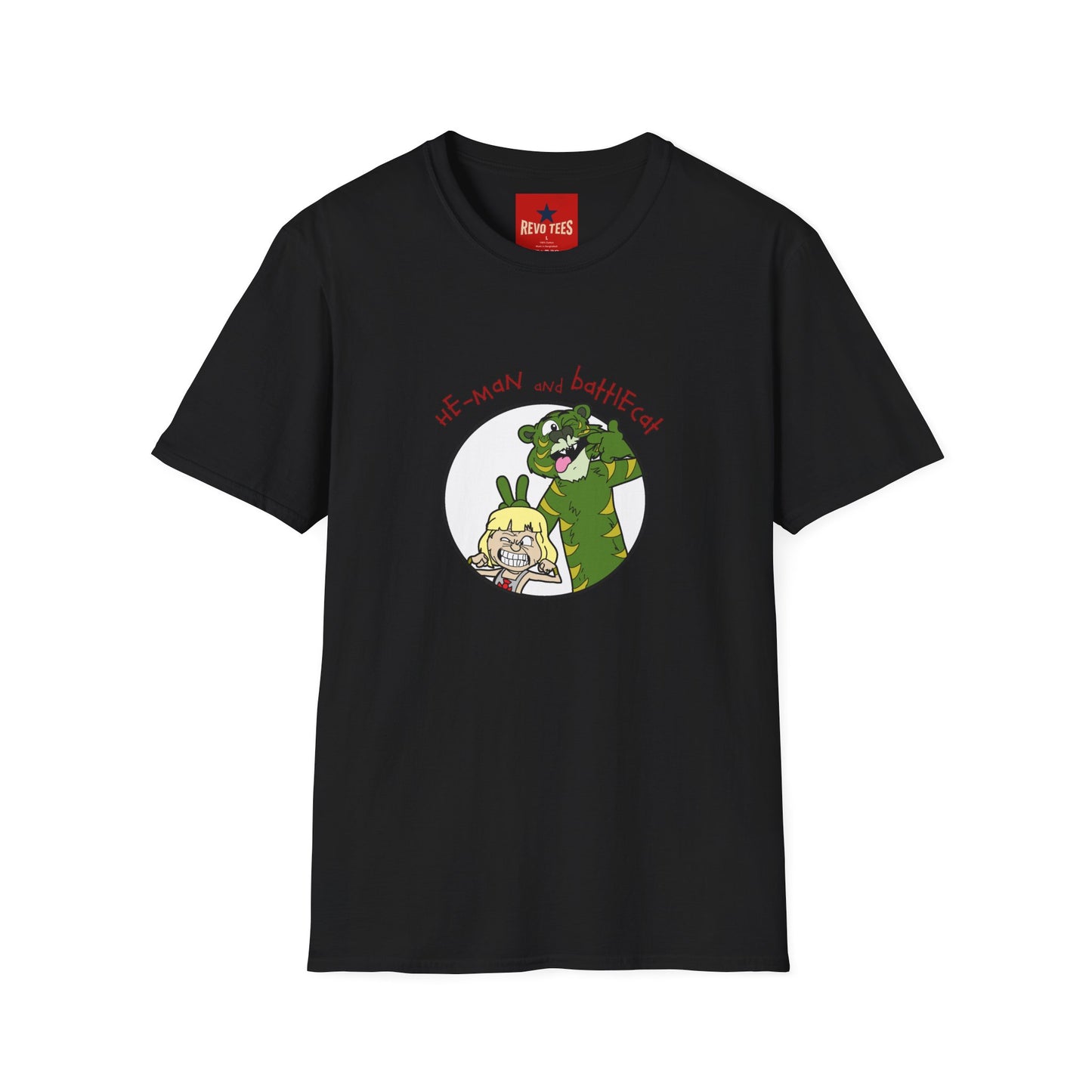 He-Man and BattleCat Cartoon T‑Shirt — Retro Fan Art Tee