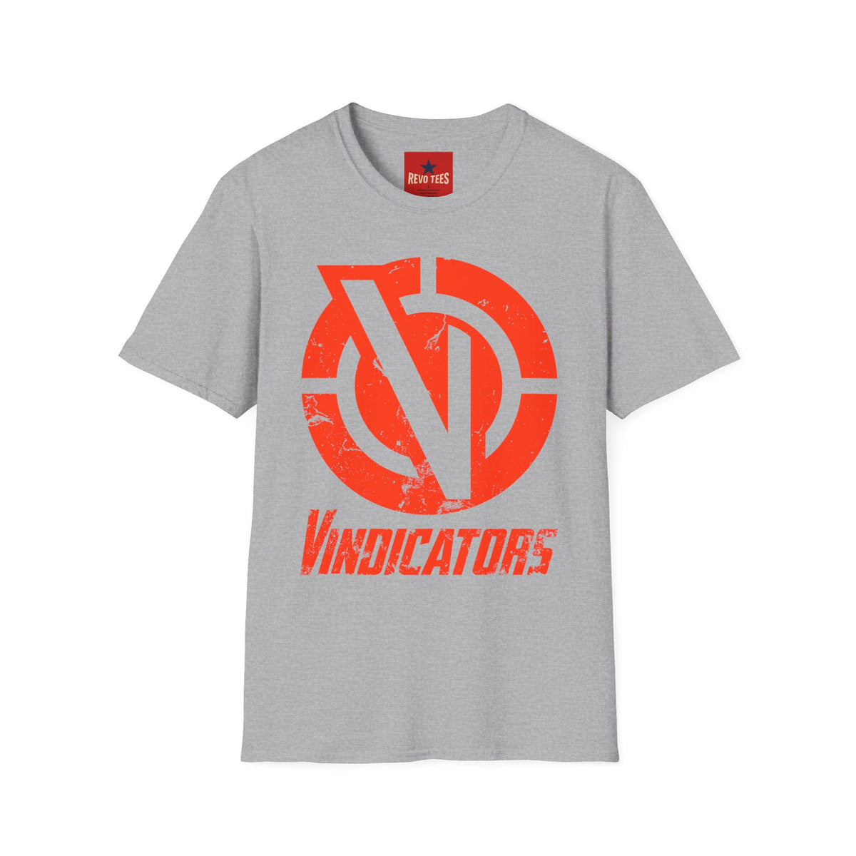 Revotees Vindicators Logo Distressed Retro Graphic T-Shirt - alternate view 4