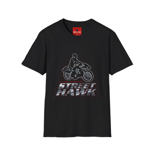 Street Hawk Motorcycle Tee — Retro Biker Graphic T‑Shirt