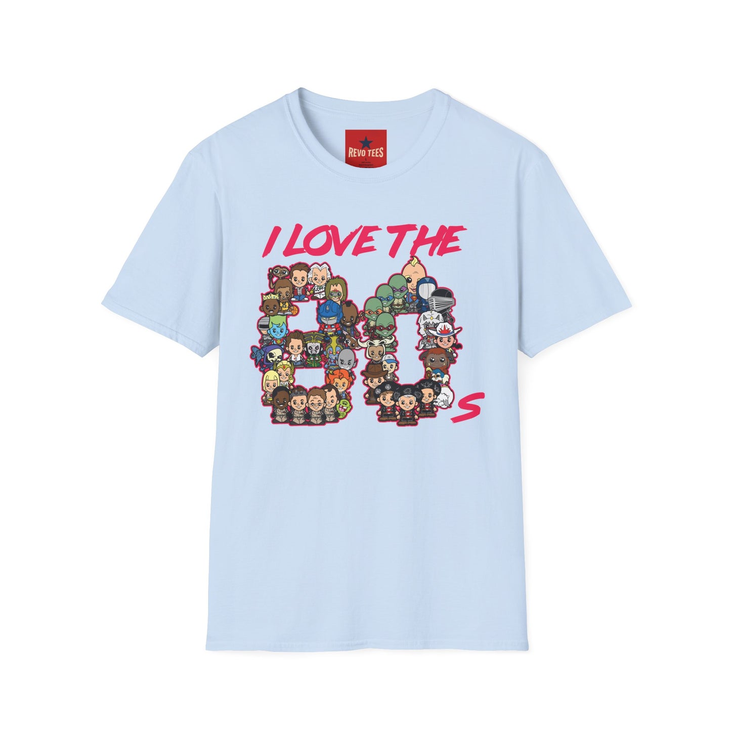 T-Shirt — "I Love the 80s" Retro Pop Culture Character Tee