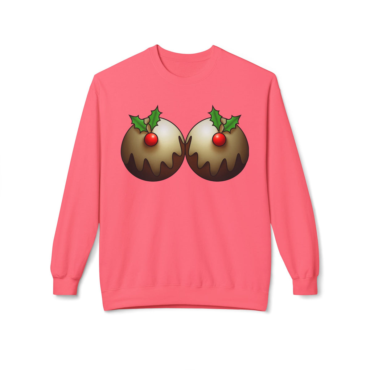 Yule Tidings We'll Twin - Christmas Puddings Crewneck Sweater