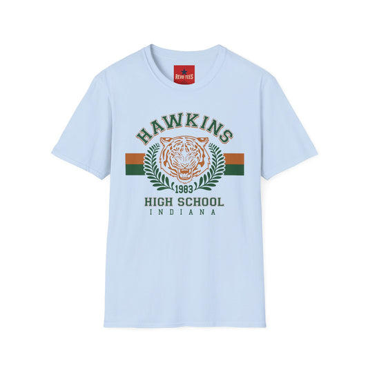 Revotees Hawkins High School Tiger Vintage 1983 Crest T-Shirt