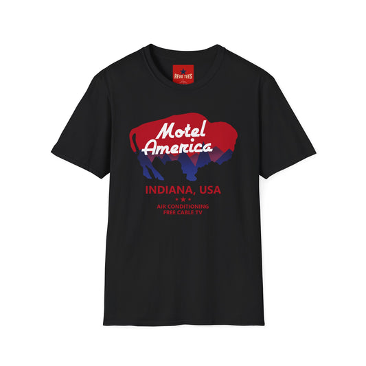 Motel America Buffalo T-Shirt — Retro Indiana Roadtrip Tee