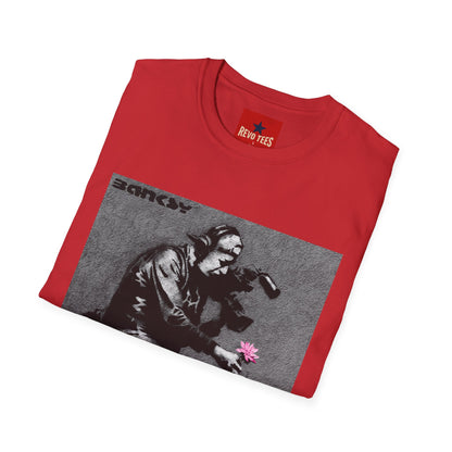 Banksy Flower Thrower T-Shirt — Urban Street Art Graphic Tee