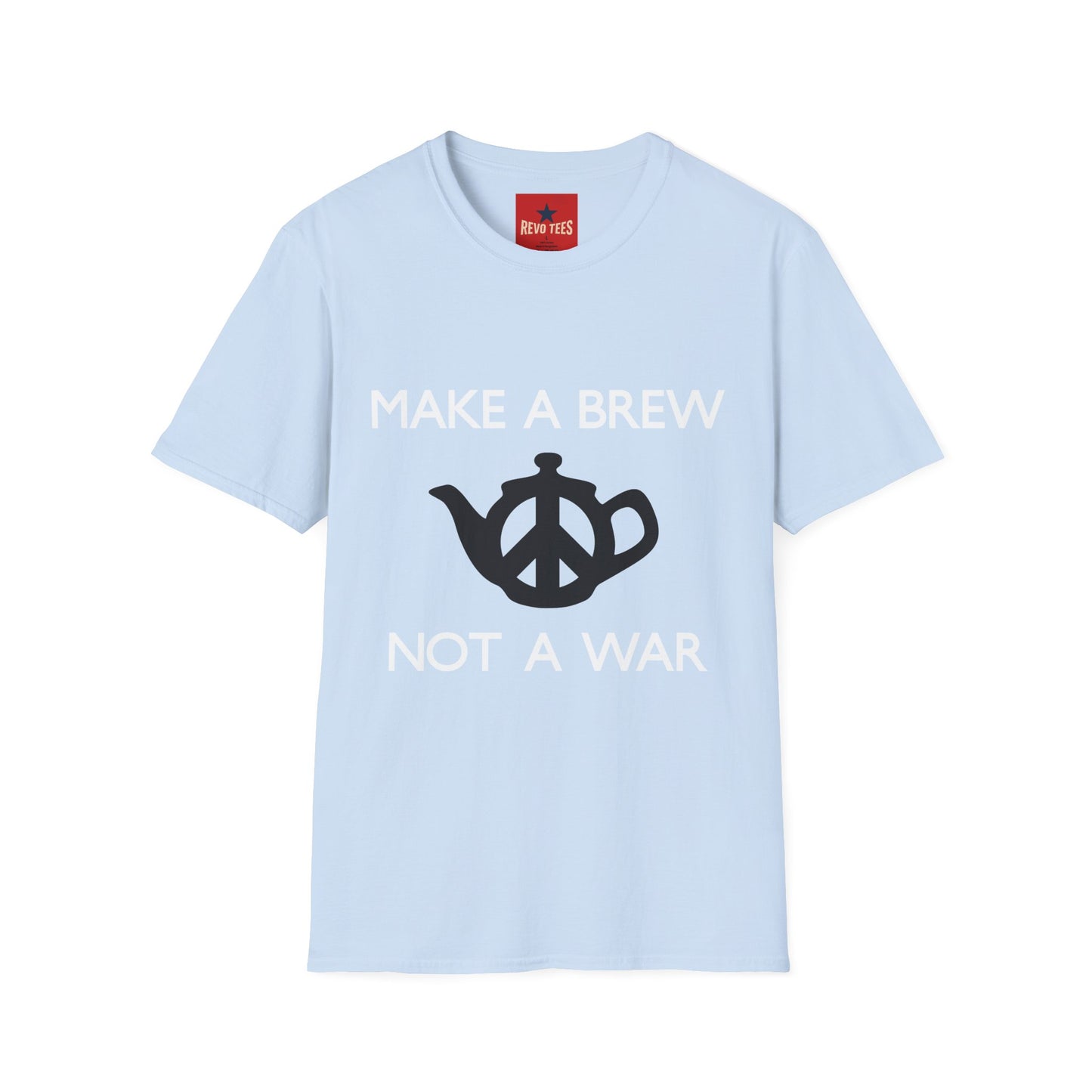 Make a Brew Not a War T-Shirt – Peaceful Coffee Lover Tee