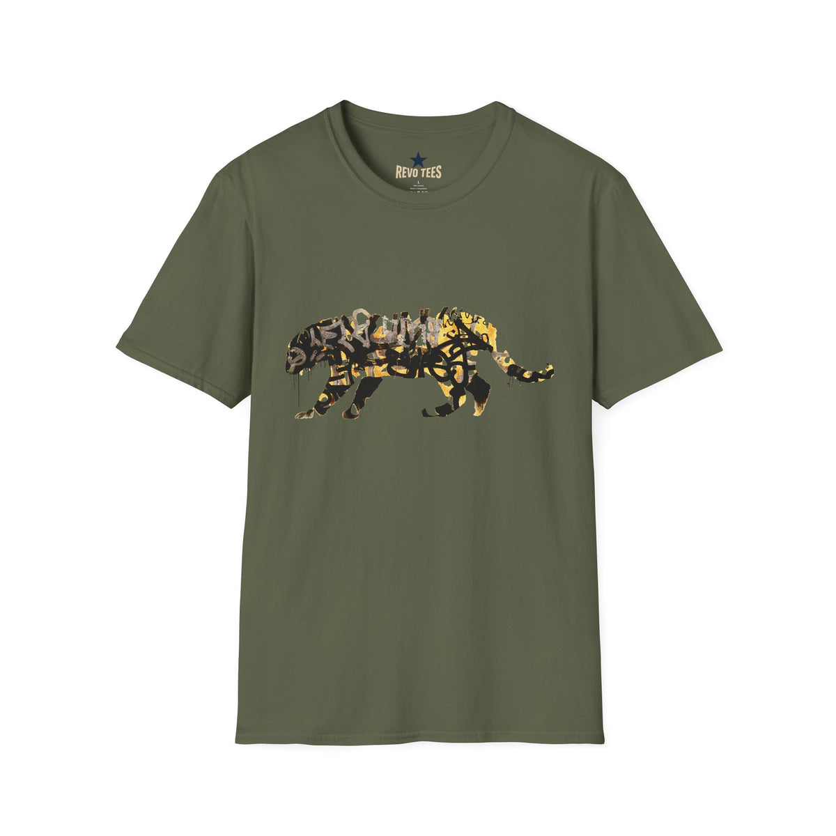Revotees Banksy Graffiti Tiger Urban Street Art Cat T-Shirt - alternate view 4
