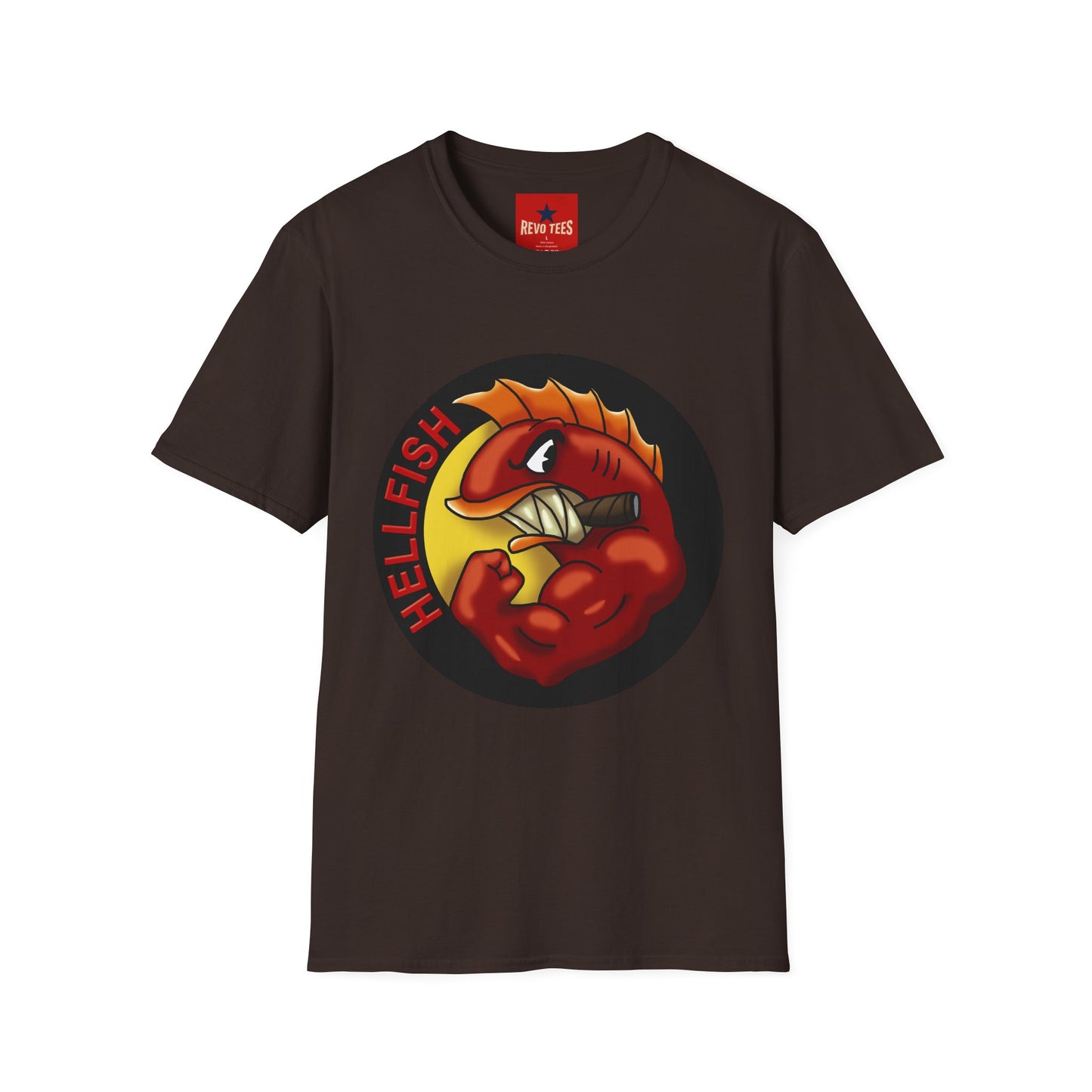 Red Devilfish Graphic T-Shirt — Bold Retro Sea Monster Tee