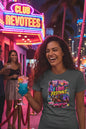 Festivals Collection: I LOVE FESTIVALS - Miami Style design round crew neck for Women