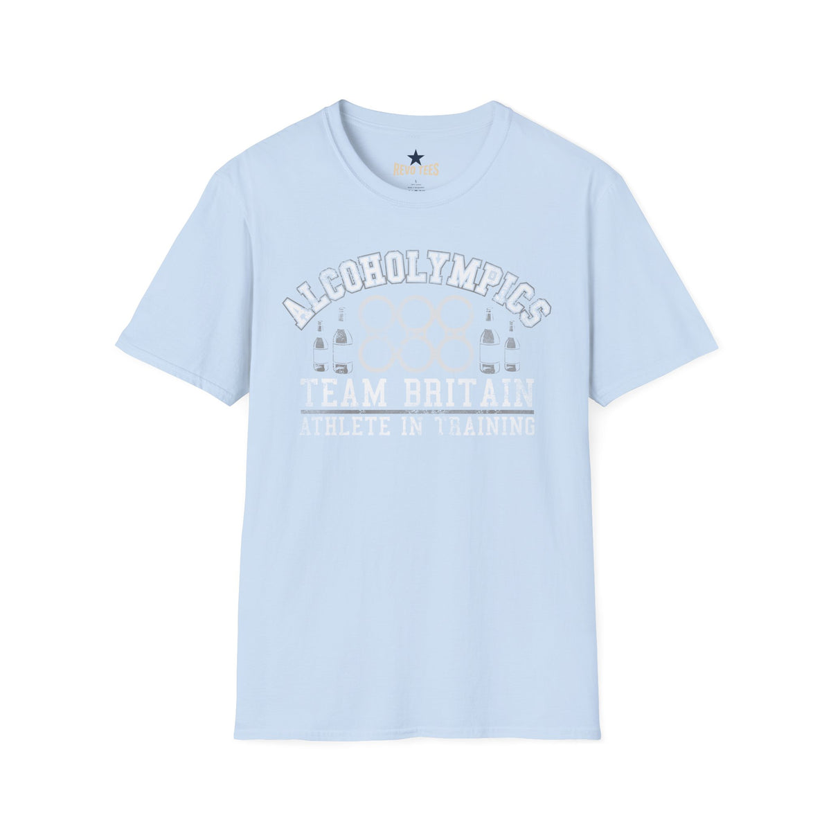 Revotees Alcoholympics Team Britain Funny Drinking Crew T-Shirt - alternate view 6