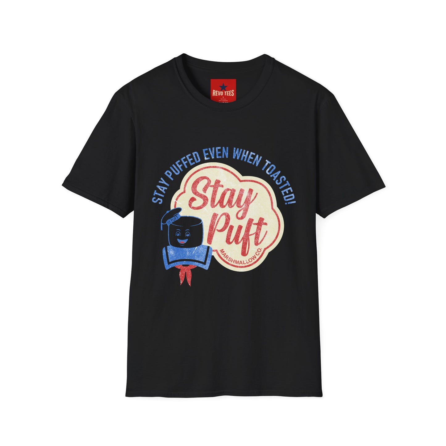 Stay Puft Retro Graphic T-Shirt — "Stay Puffed Even When Toasted"